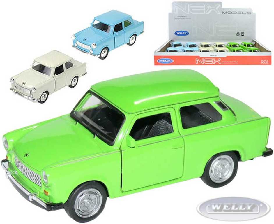 Auto model 1:36 TRABANT 601 kov PB 11cm 3 barvy Welly