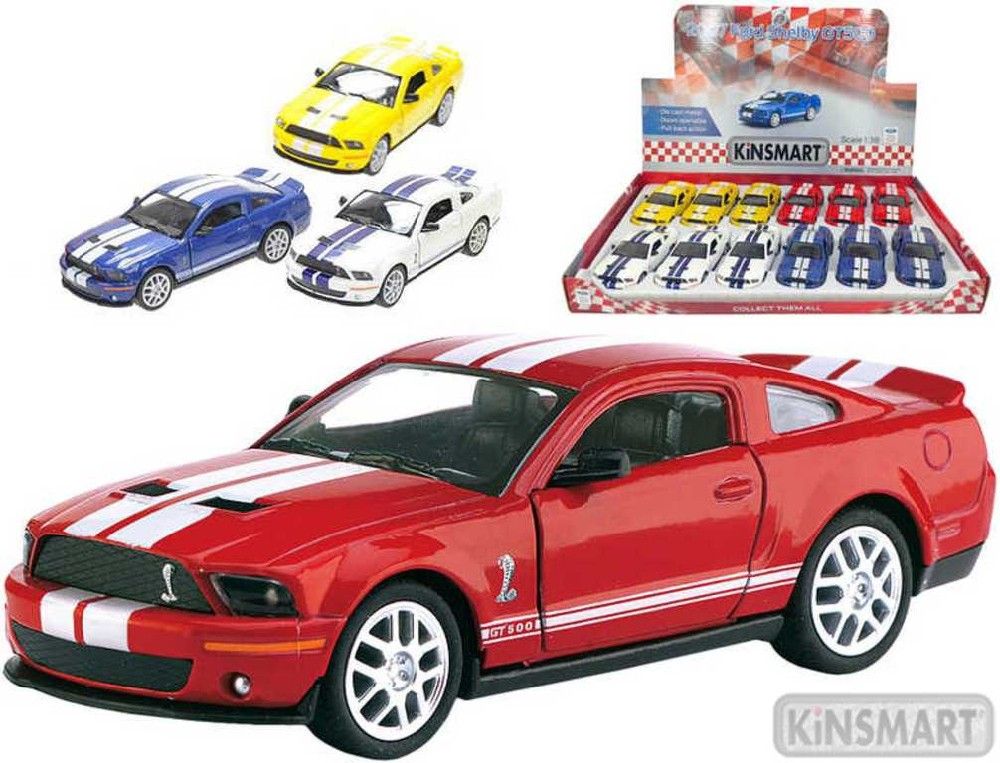 Auto model 1:38 SHELBY GT500 2007 kov PB 12cm 4 barvy Kinsmart