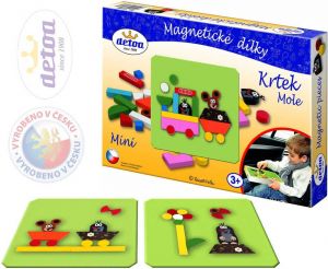 Dílky magnetické KRTEK (Krteček) Set 27ks - 3+ Detoa