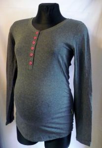 Těhotenská halenka tričko dlouhý rukáv XL | S/M, XL
