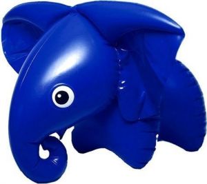 Retro modrý Slon nafukovací 76 x 53 cm