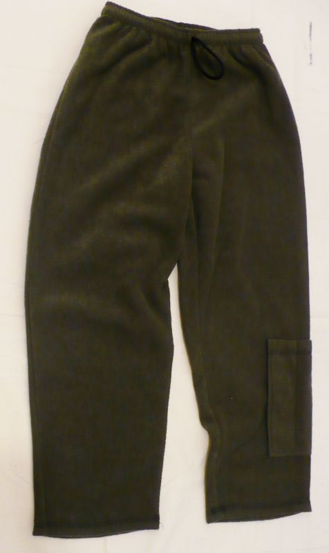 Teplé počesané kalhoty tepláky zelené 122 - VÝPRODEJ Betty Mode